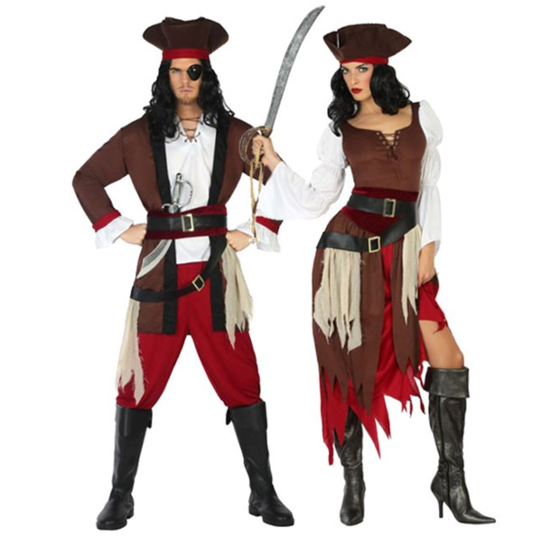 pareja  disfraces piratas del caribe