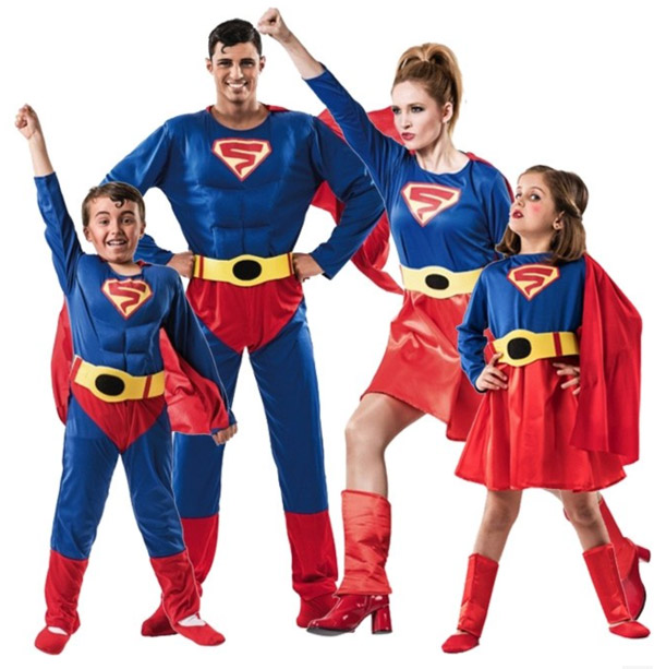 disfraz grupo familia Superman