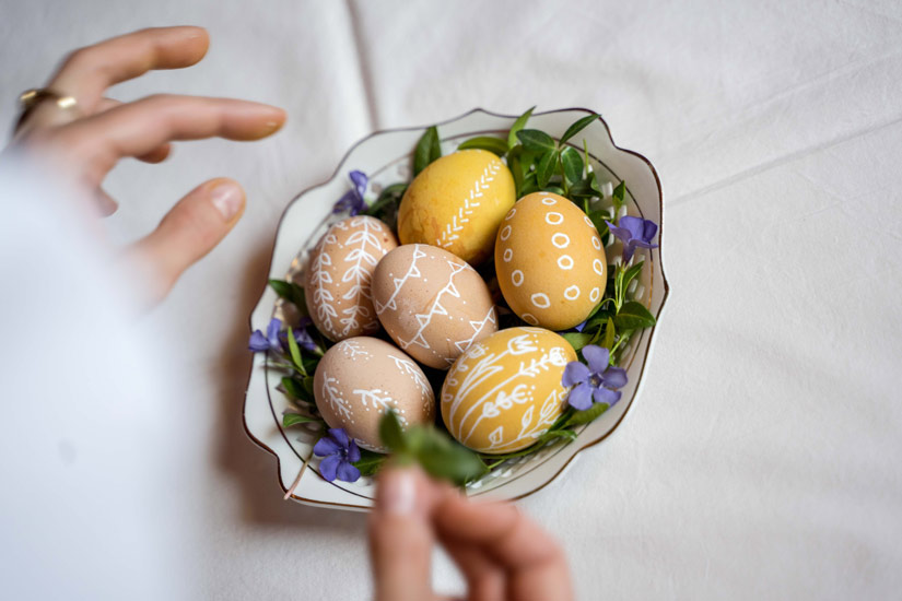 decoración huevos de Pascua