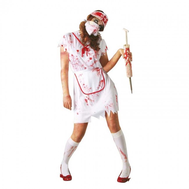 disfraz de enfermera sangrienta zombie