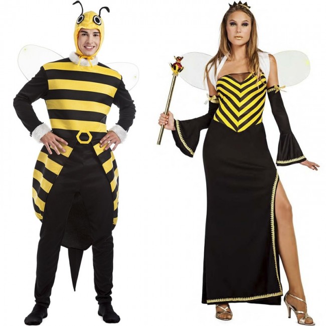 pareja disfraces abejorro y abeja
