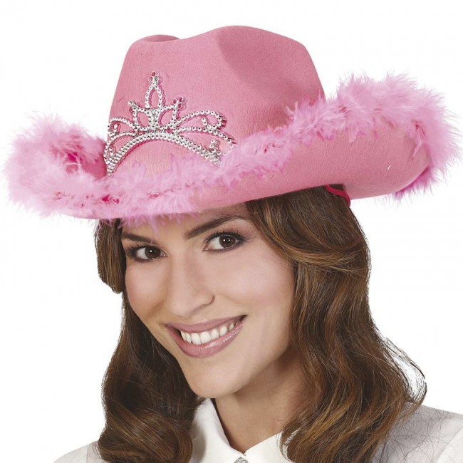 gorro vaquero rosa cowgirl