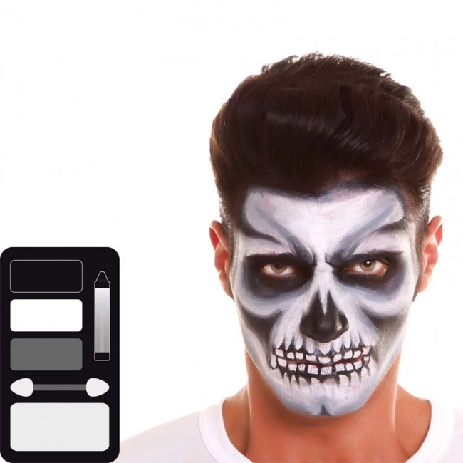 paleta de maquillaje de esqueleto halloween