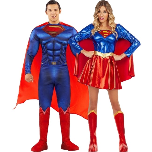 disfraz pareja superman y supergirl