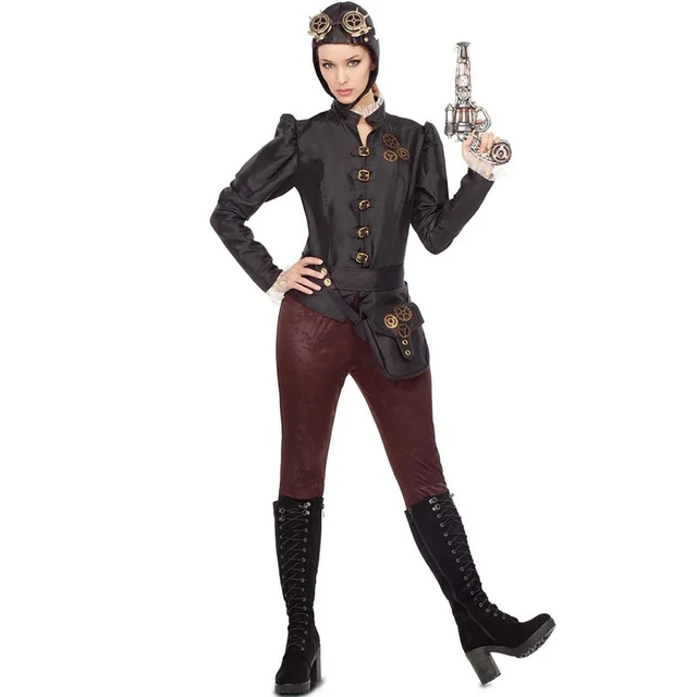 disfraz de steampunk aviator para mujer