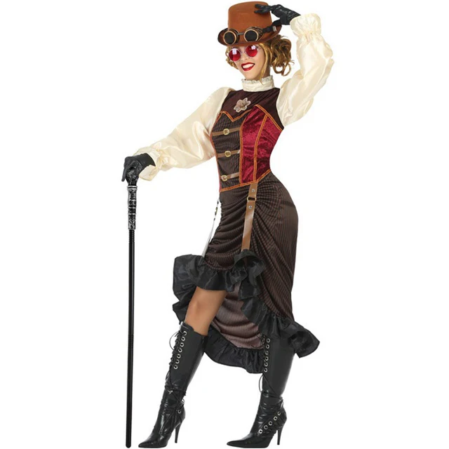 disfraz de steampunk victorinana para mujer